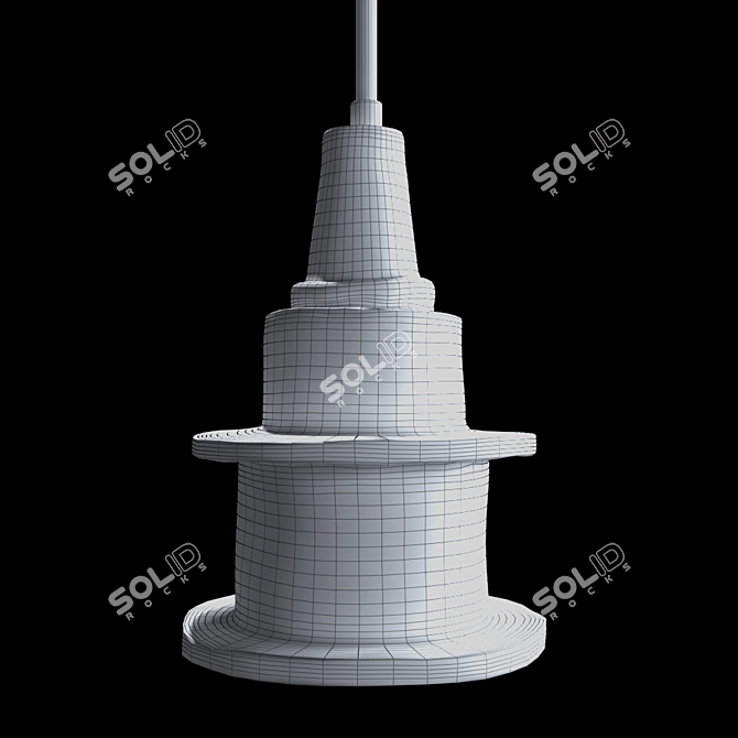 Tayga Saturn Ceramic Pendant Lamp 3D model image 2