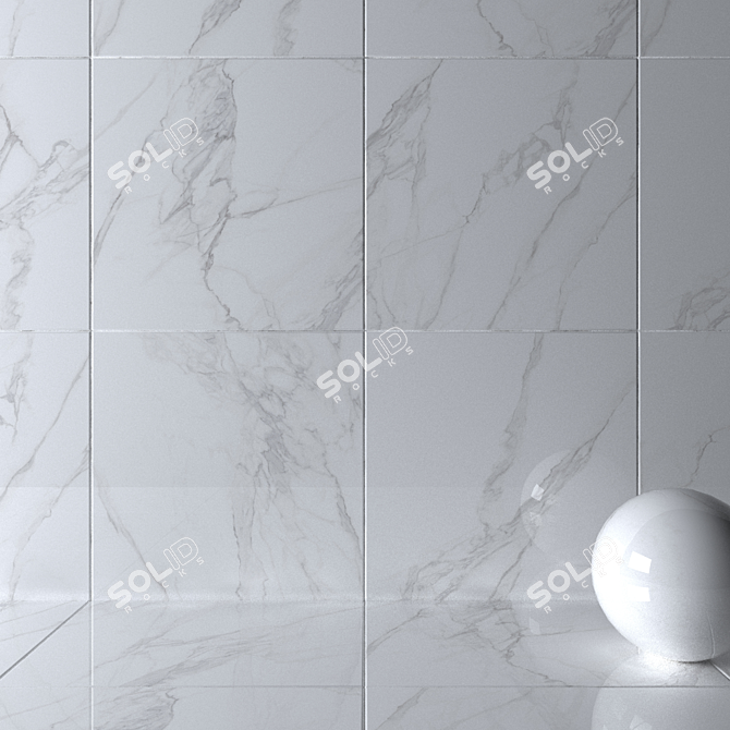 Torano Bianco Marble Wall Tiles 3D model image 2