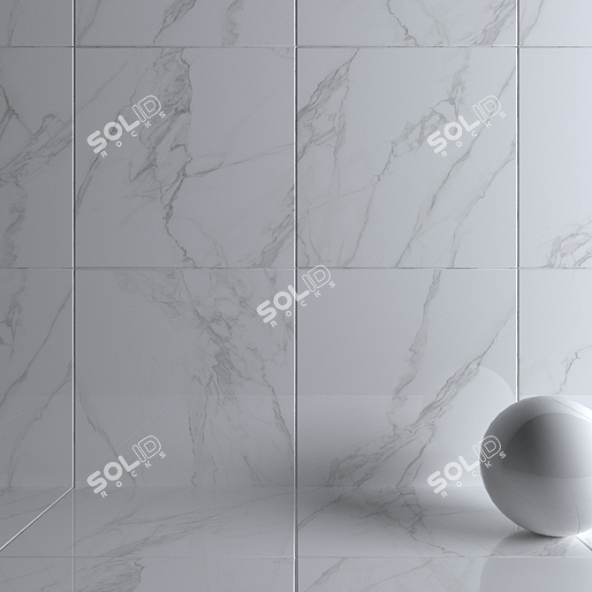 Torano Bianco Marble Wall Tiles 3D model image 3