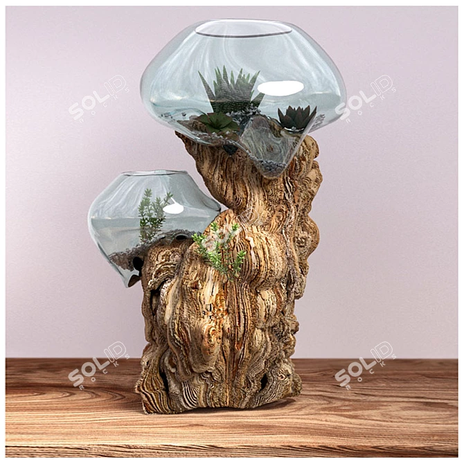 Elegant Aquatic Vase - Perfect for Interior Decoration 3D model image 1