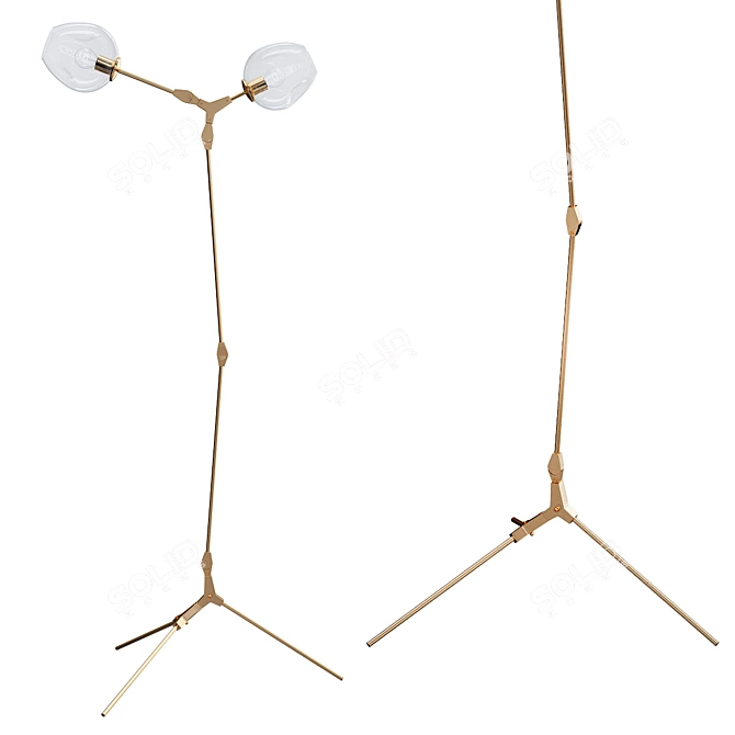 Artistic Crumpled Glass Bubble 3D model image 1