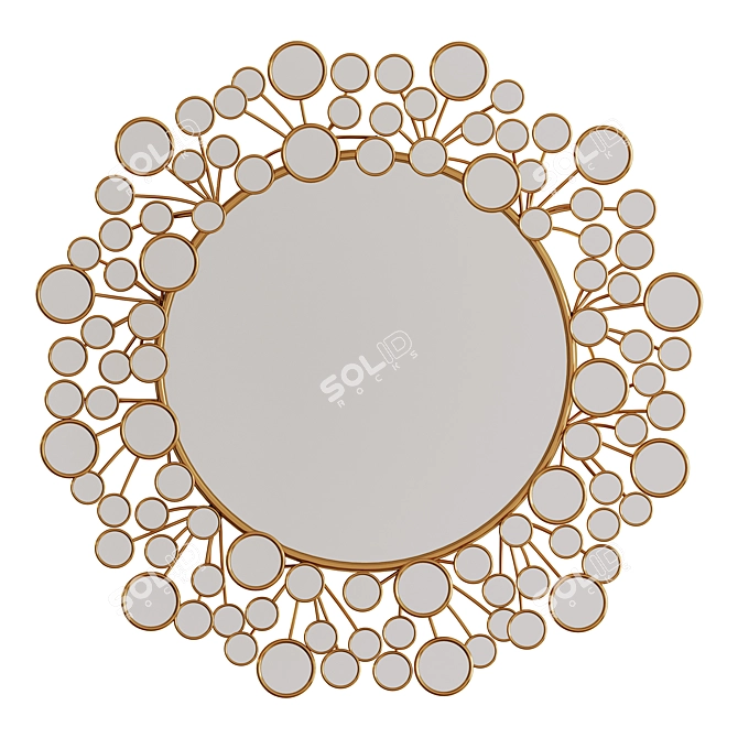 Sunset Rose Wall Mirror 3D model image 1