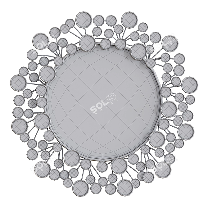 Sunset Rose Wall Mirror 3D model image 2