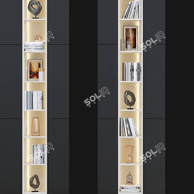 Modern Bookshelf: Stylish & Functional 3D model image 2