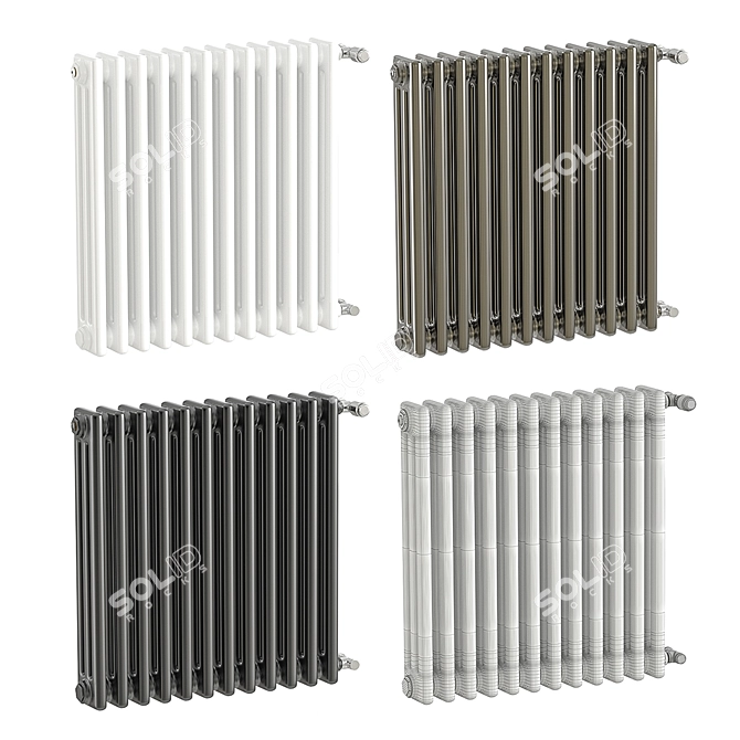 Elegant Zehnder Charleston Radiators 3D model image 2