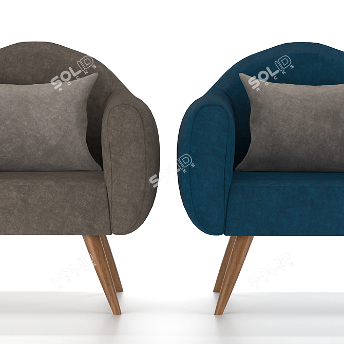 Cozy Comfort Arm Chair 3D model image 7