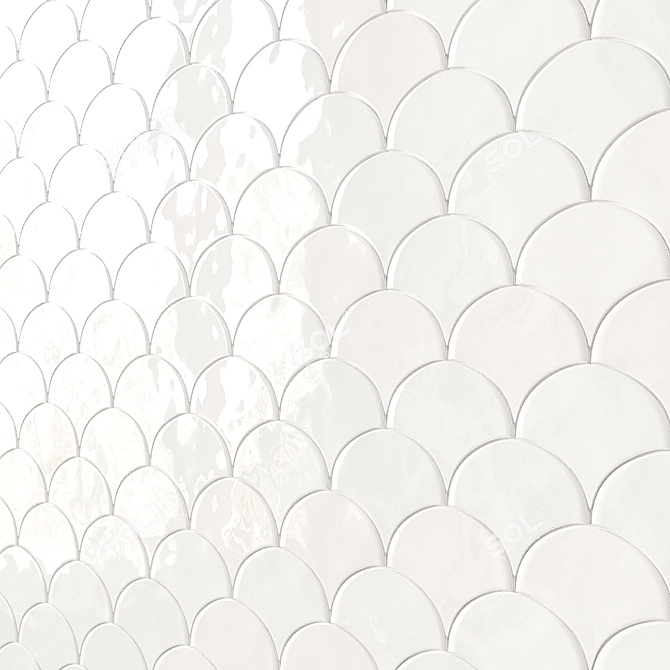 Sorrento Wave Ceramic Wall Tile Collection 3D model image 5