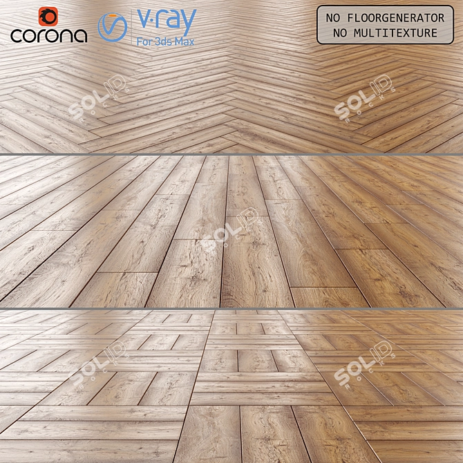 Versatile Laminate Flooring - 15 Designs 3D model image 1