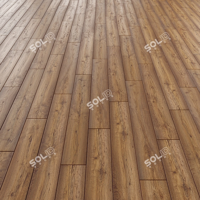 Versatile Floor Laminate Tiles - Standard, Herringbone, Basket Weave 3D model image 2