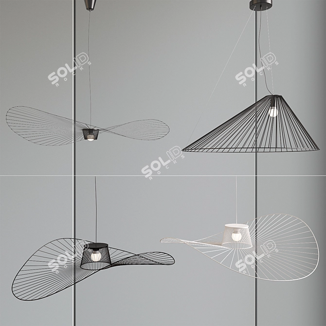 Nordic Pendant Light: Minimalistic Scandinavian Design 3D model image 1