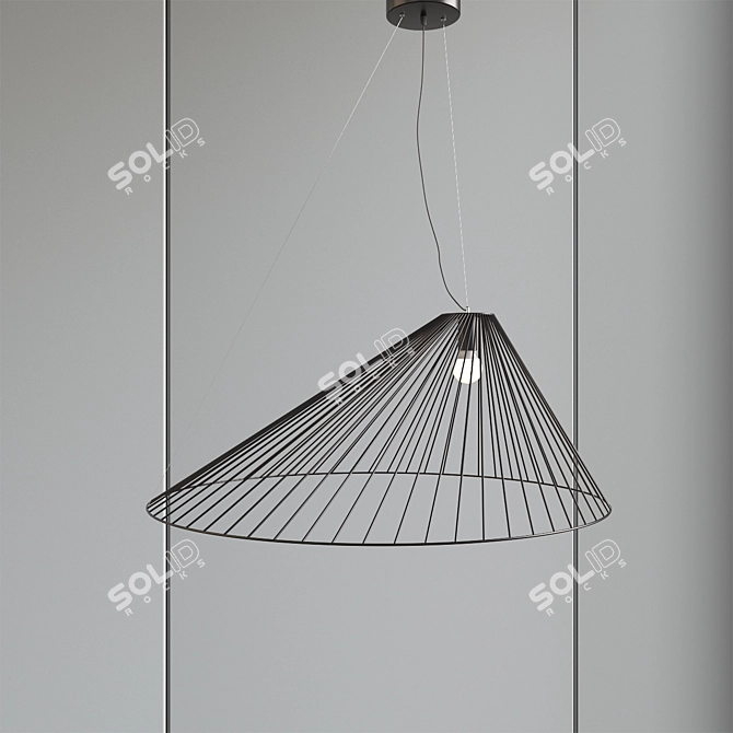 Nordic Pendant Light: Minimalistic Scandinavian Design 3D model image 4