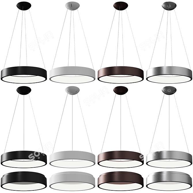 Modern Rando Pendant Light 3D model image 2