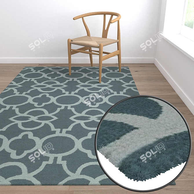 Deluxe Rug Set: Premium Textures 3D model image 5