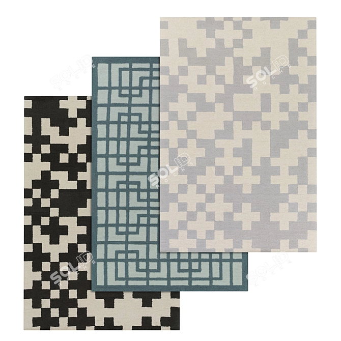 Versatile Carpet Set: High-Quality Textures & Multiple Options 3D model image 1