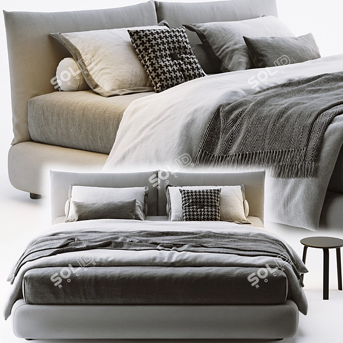 Modern Italian Elegance: Poliform Dream Bed 3D model image 2