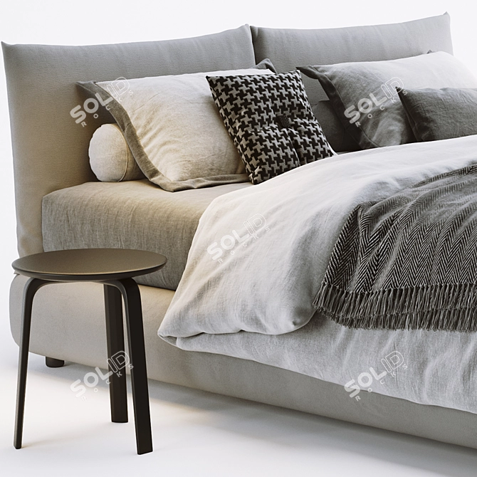 Modern Italian Elegance: Poliform Dream Bed 3D model image 3