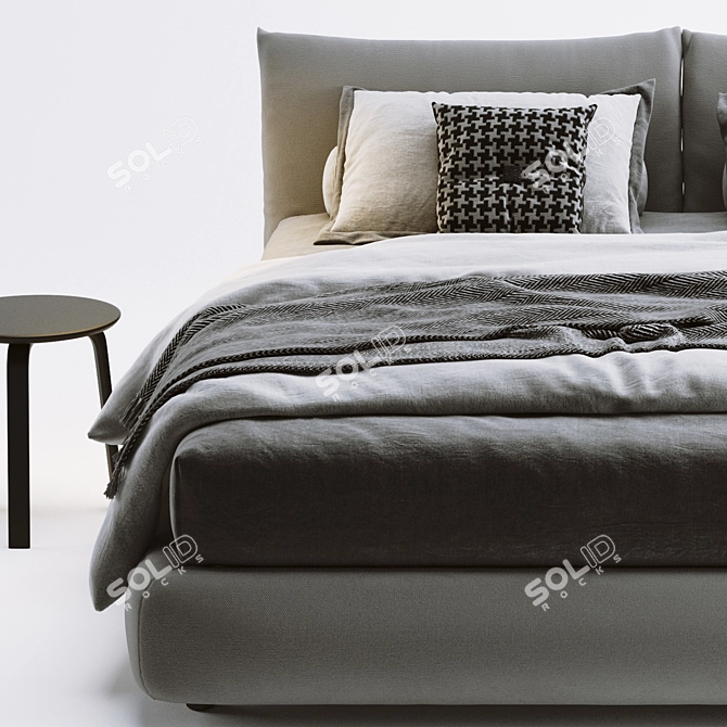Modern Italian Elegance: Poliform Dream Bed 3D model image 4