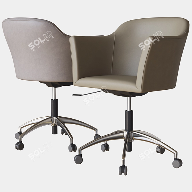 Elegant Heather Chair by Porada 3D model image 1