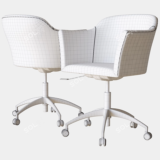 Elegant Heather Chair by Porada 3D model image 3