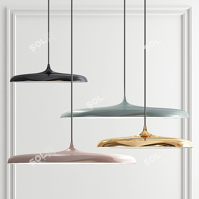 Modern Sierra Pendant Light 3D model image 1