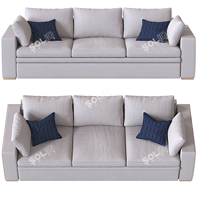 Elegant Flami Sofa: Origami Interior 3D model image 5