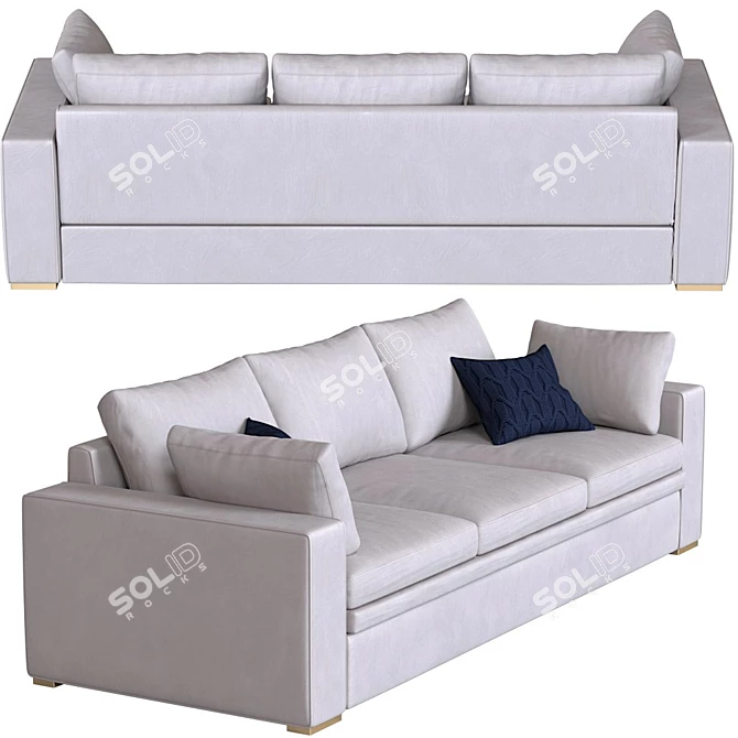 Elegant Flami Sofa: Origami Interior 3D model image 7