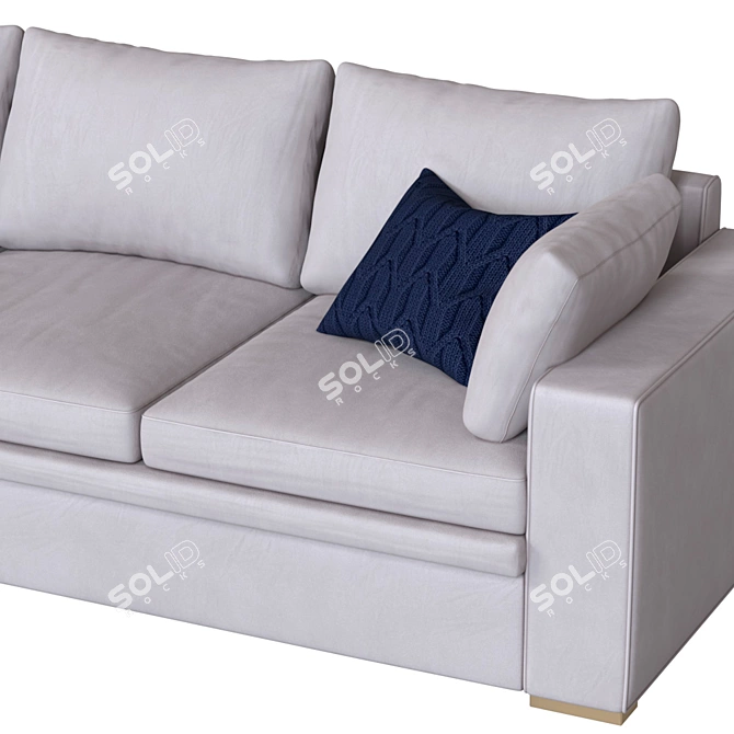 Elegant Flami Sofa: Origami Interior 3D model image 1