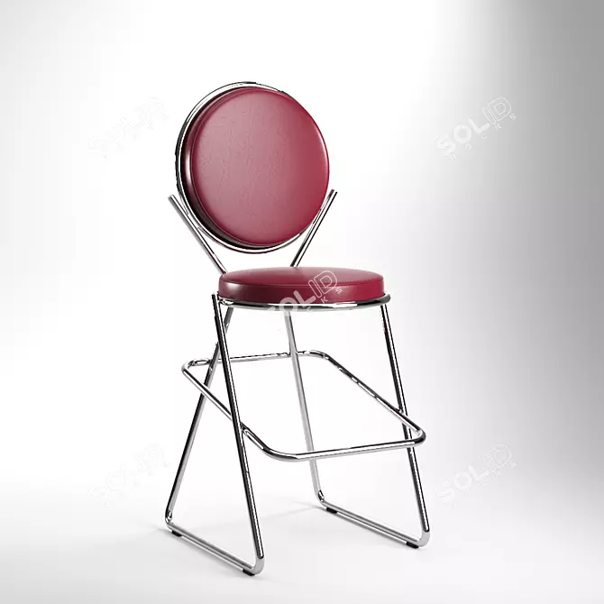 Sleek Moroso Double Zero Bar Stool 3D model image 3