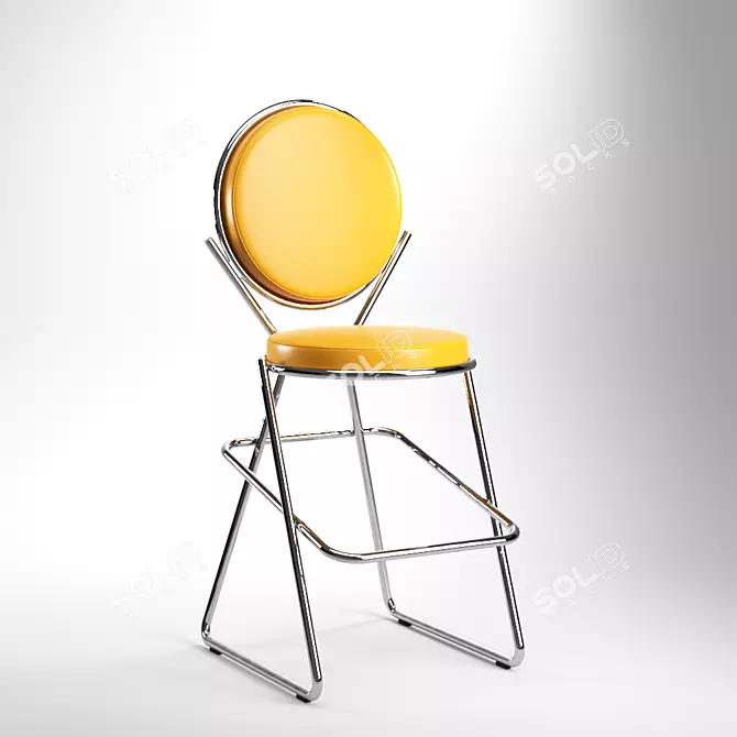 Sleek Moroso Double Zero Bar Stool 3D model image 4