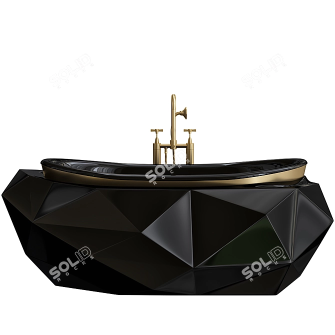 Luxury Diamond Bathtub - Timeless Elegance for Your Bathroom 3D model image 2