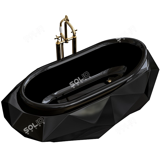 Luxury Diamond Bathtub - Timeless Elegance for Your Bathroom 3D model image 5