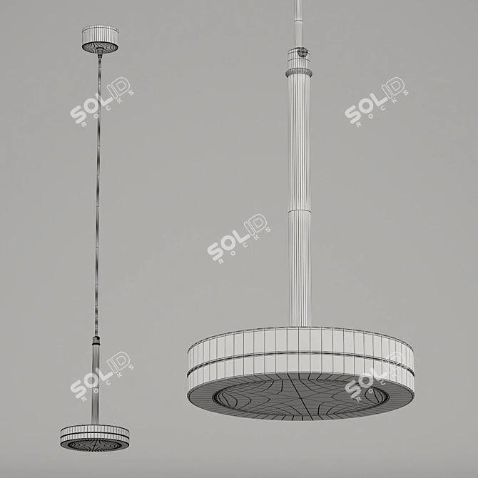 Elegant Ciamella Chandelier 3D model image 2