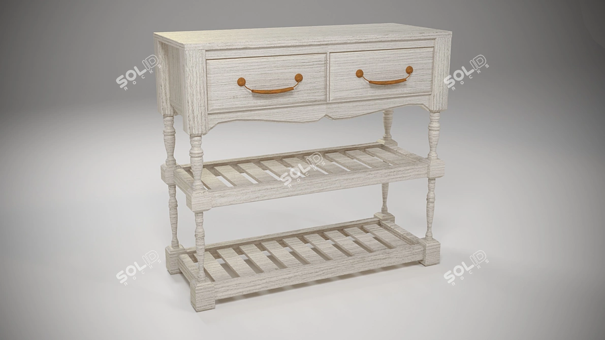 Elegant Provence Shoe Shelf 3D model image 1