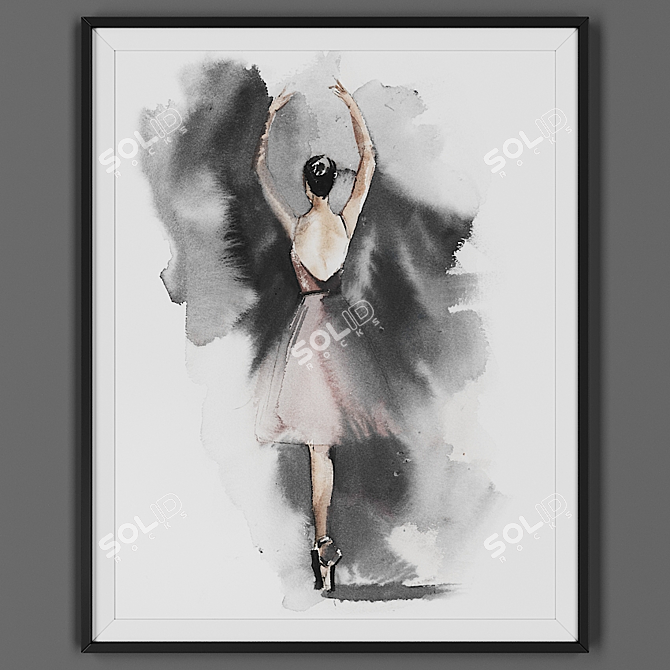 Title: Black Framed Art Print 3D model image 1