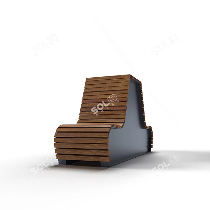 Zenio Smart Bench: Stylish and Intelligent 3D model image 4