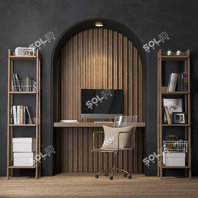 Modern Office: Workplace №3 3D model image 6