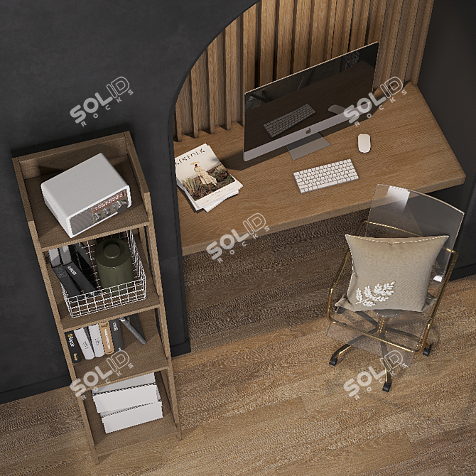 Modern Office: Workplace №3 3D model image 7