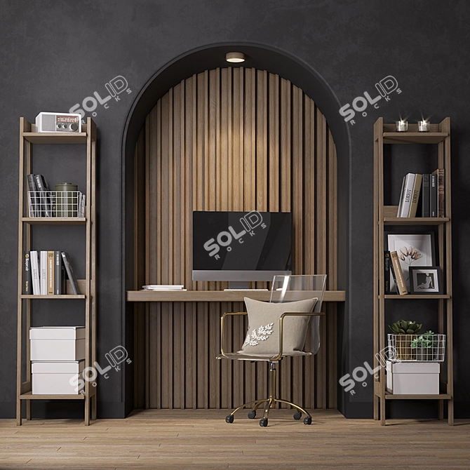 Modern Office: Workplace №3 3D model image 10