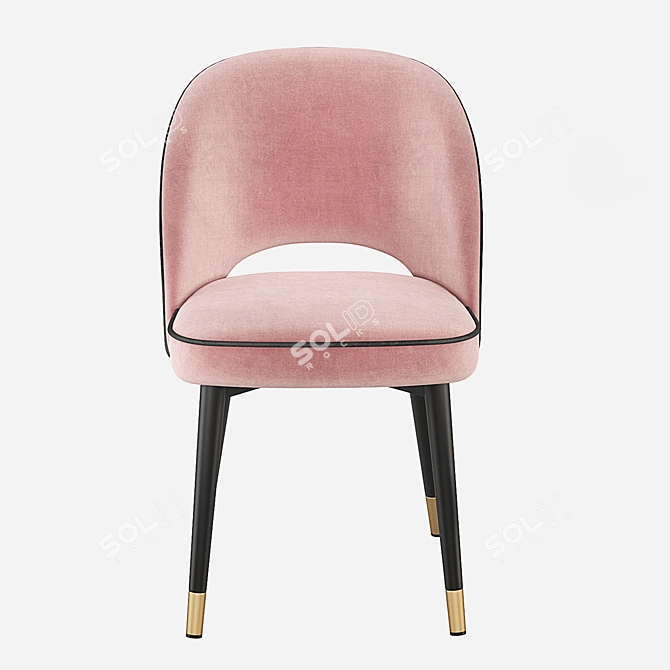 Elegant Eichholtz CLIFF Velvet Dining Chair 3D model image 3