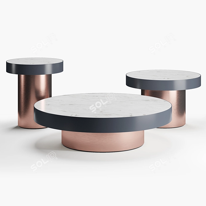 Enoki Round Coffee Table: Stylish and Versatile 3D model image 4