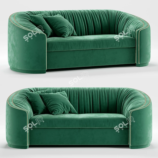 Luxury Asnaghi Mitte Anthology Sofa 3D model image 1