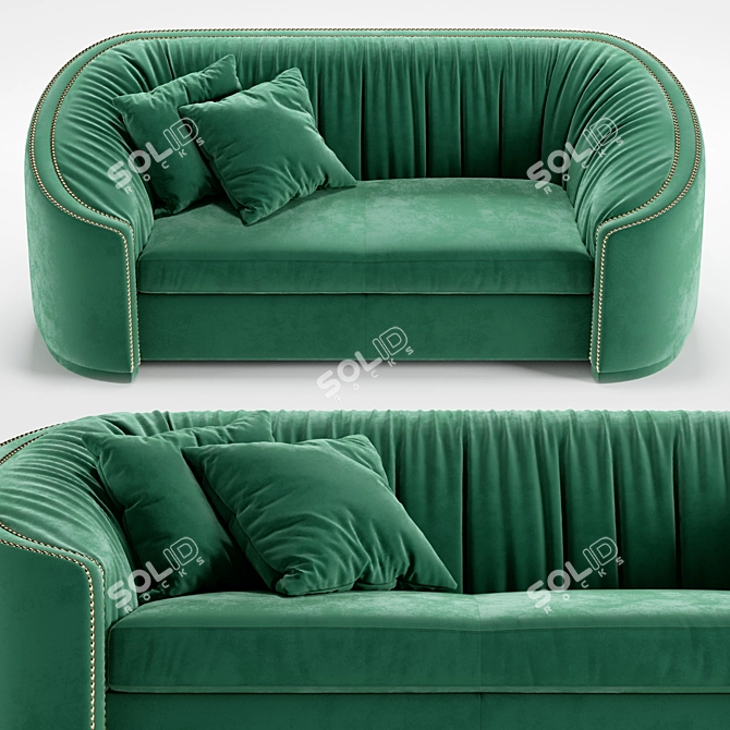 Luxury Asnaghi Mitte Anthology Sofa 3D model image 2