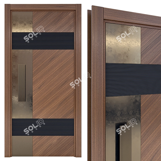 Exquisite Entrance: Luxury Door 3D model image 1