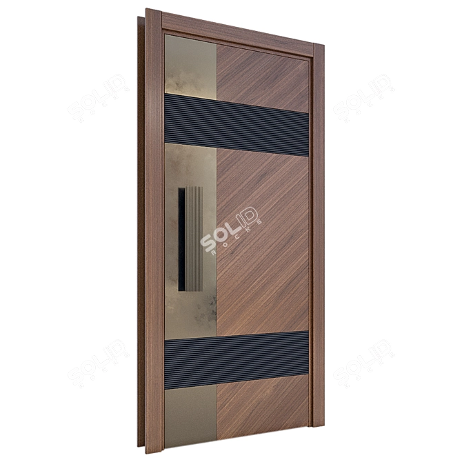 Exquisite Entrance: Luxury Door 3D model image 2