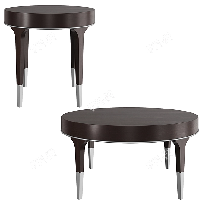 Elegant Grand Classic Round Table 3D model image 2