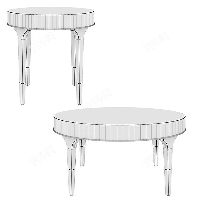 Elegant Grand Classic Round Table 3D model image 3