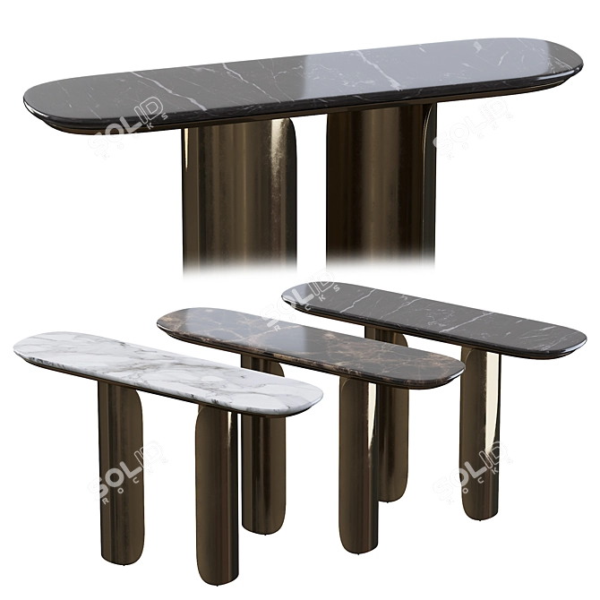 Elegant Gabriel Console Table 3D model image 1