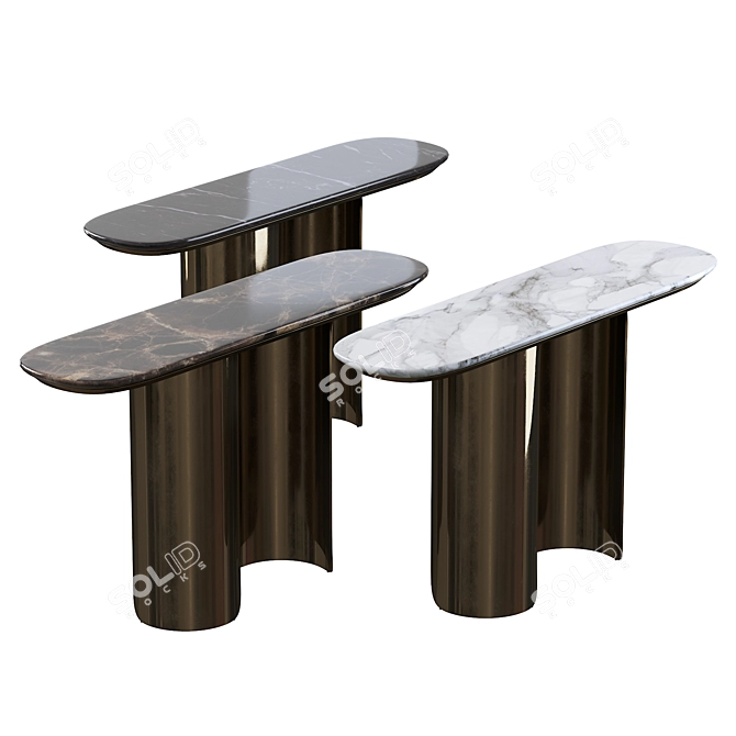 Elegant Gabriel Console Table 3D model image 2