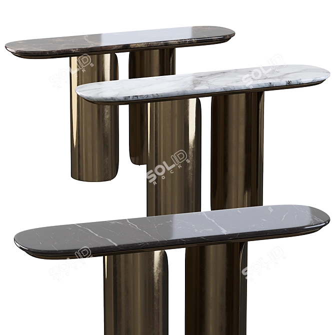 Elegant Gabriel Console Table 3D model image 3