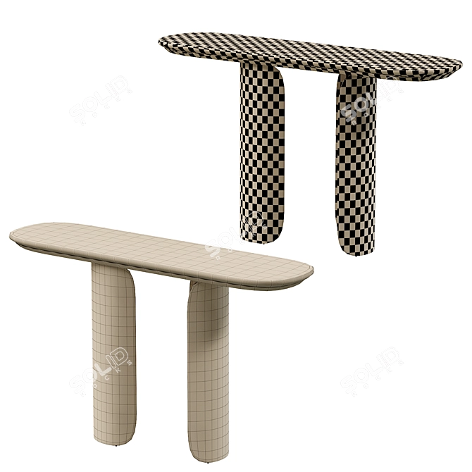 Elegant Gabriel Console Table 3D model image 4